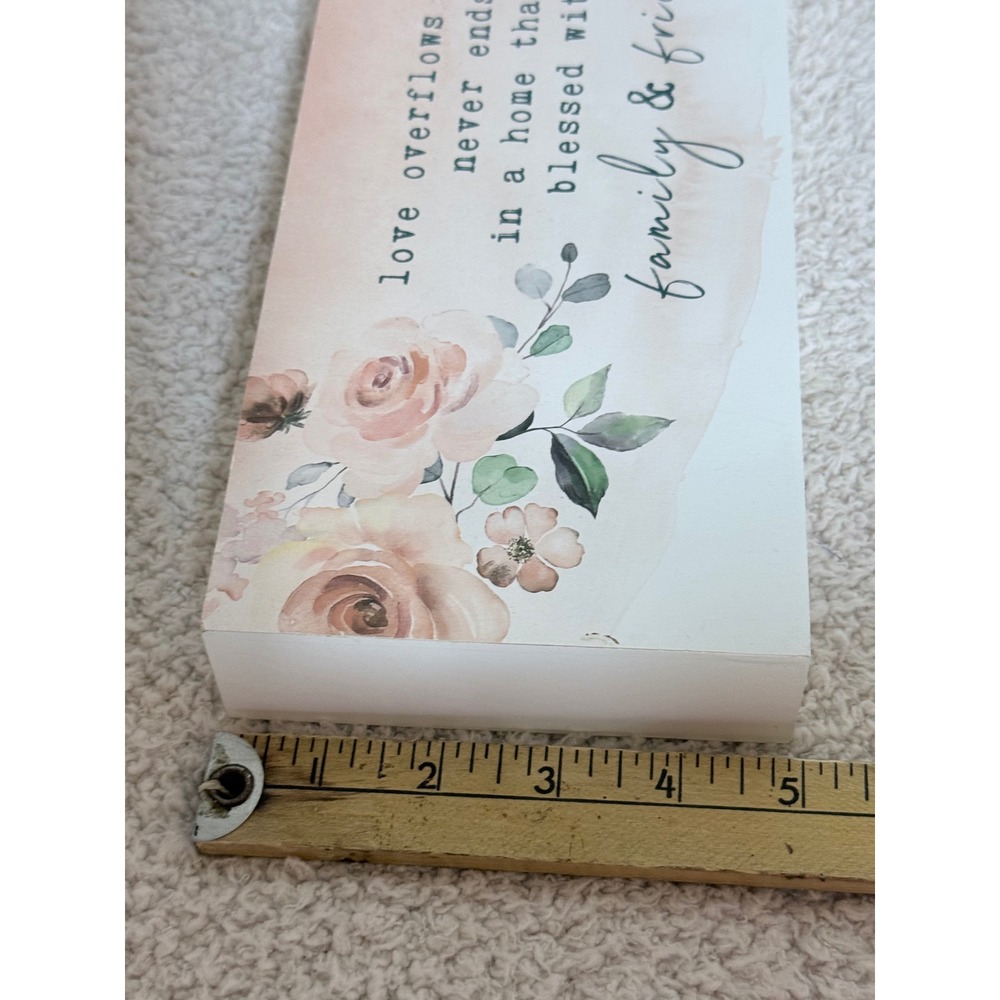 Decorative Expressions Family Friends Wood Box Sign Floral Home Decor Plaque - Picture 4 of 4